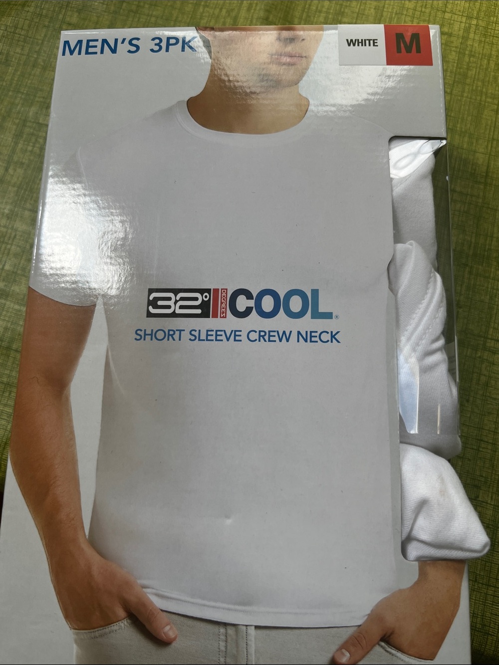 32° Cool Men's Short Sleeve Crew Neck T-Shirt - White